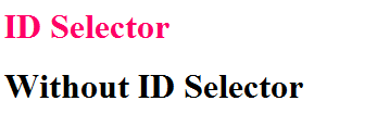 CSS id selector sample