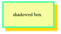 CSS shadowed box