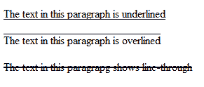 CSS underline