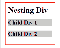 CSS nesting div