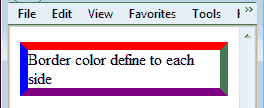 CSS border color each side