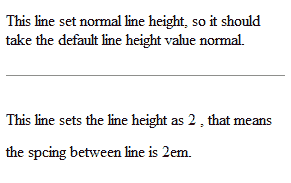 CSS line height example